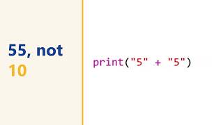 Python 5 + 5 is 55, not 10: text vs numbers and int()