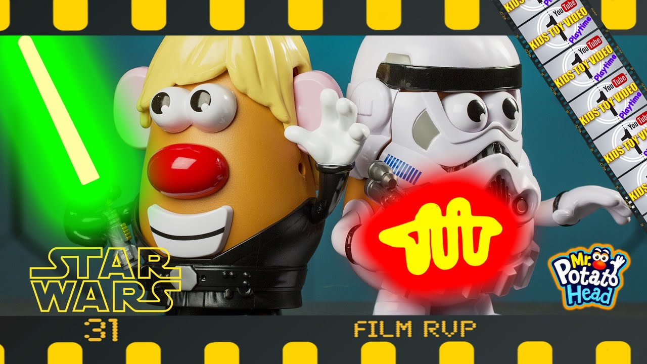 Mr Potato Head Star Wars Luke Skywalker & Stormtrooper Playskool Toy Video  Episode 1