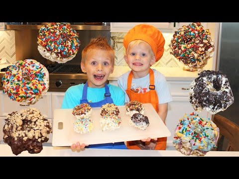 Caramel Popcorn DONUTS! - Family Fun Pack Cooking