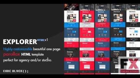 Preview Explorer - One Page Parallax Template