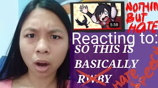 So This Is Basically RWBY -REACTION-  (THIS IS HATESPEECH!!!)