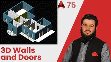 AutoCAD | How to Extrude 3D walls & Doors Convert 2D to 3D in AutoCAD Lesson 75  Urdu Engr Ilyas