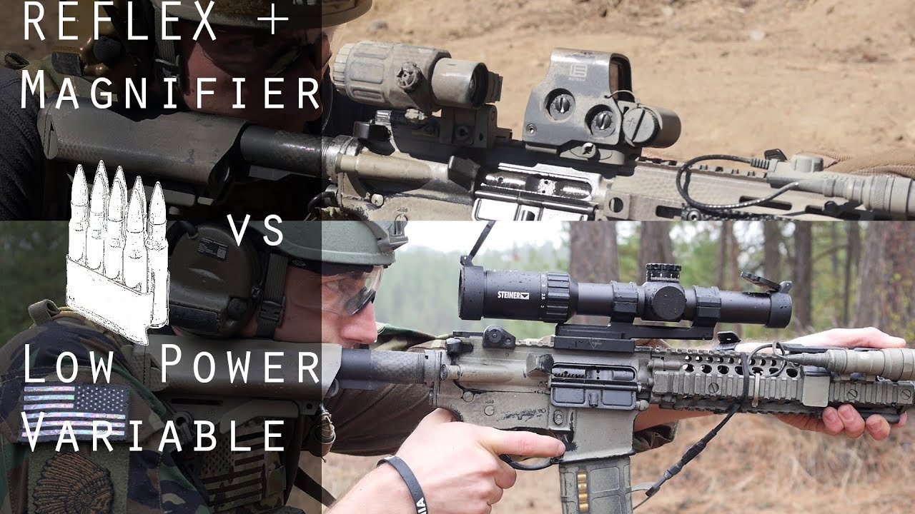 ⁣Red Dot + Magnifier vs Low Power Variable Optic (1-6x)