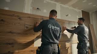 Amazing Wall Transformation with 23mm Wooden WPC Moulding | Luxury Interior Design #shorts