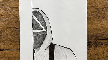 Easy squid game drawing | How to draw squid game guard step-by-step