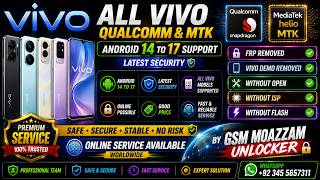All Vivo FRP Remove &amp; Demo Remove | Qualcomm &amp; MTK | Android 14 to 17 Support