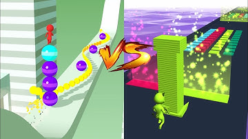 Stack Rider 🔴🟢🔮🌟 Vs Stack Color 🌈⚡️: All Levels Gameplay Walkthrough Android, iOS NEW UPDATE