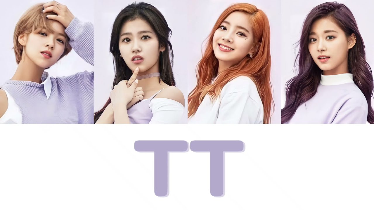TT - TWICE / 4 members - Easy Lyrics ( 4some ver. )
