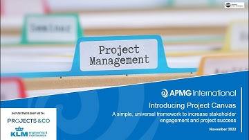 Introducing Project Canvas - a simple, universal framework to increase project success