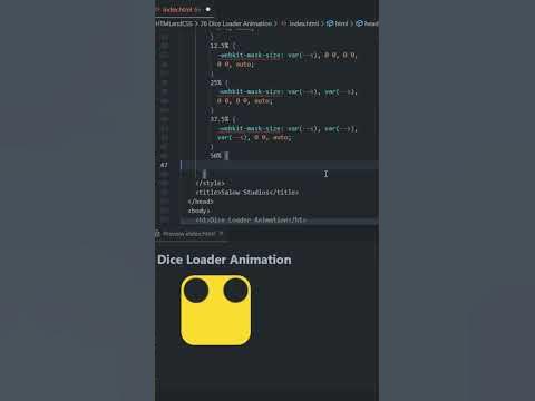 Die Loader Animation HTML and CSS tutorial for beginners 2022 #shorts # ...