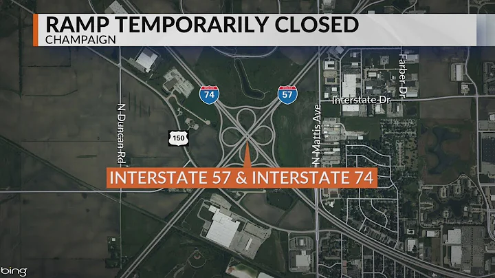 Ramp from I-74 to I-57 in Champaign Co. temporarily closed