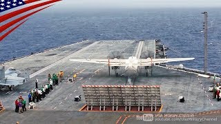 C 2グレイハウンド艦上輸送機の空母への輸送任務 スローモーション Youtube