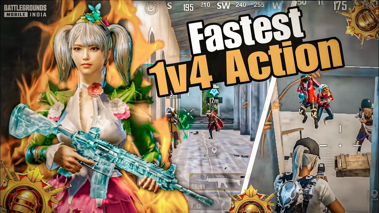 Fastest 1v4 in Conqueror Lobby Intense Solo vs Squad Gameplay | BGMI ...