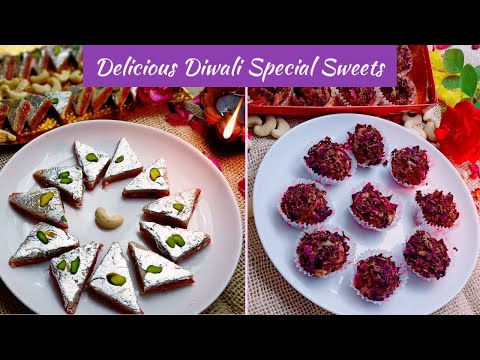 Delicious KAJU SWEET Recipes Sangam Katli and Kaju Gulkand Ladoo