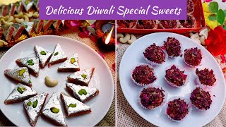 Delicious KAJU SWEET Recipes~ Sangam Katli and Kaju Gulkand Ladoo