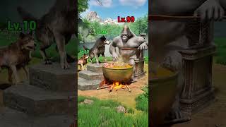 Wolf Evolution Game 🐺 From Lv.5 to Lv.100 vs Gorilla Boss! Epic Survival Battle
