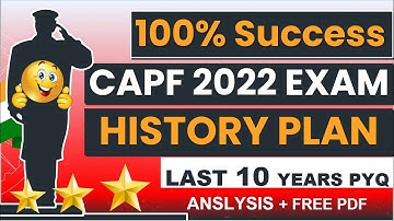 CAPF 2022 Strategy | HISTORY Analysis Last 10 Years | CAPF Previous Year Questions | CRACKCAPF