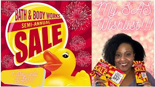 MY BATH &amp; BODY WORKS SAS WISHLIST | 2023