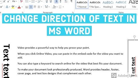 How to change text direction in MS Word 2010, 2013, 2007, 2015