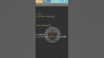 Area of circle using c prograaming #coding #trendingshorts