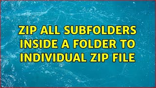 Zip all subfolders inside a folder to individual zip file (2 Solutions!!)