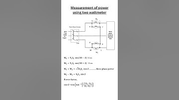 Measurement of Power Using Two Wattmeter Method | Power Measurement in Three-Phase System  #electric