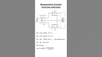 Measurement of Power Using Two Wattmeter Method | Power Measurement in Three-Phase System  #electric