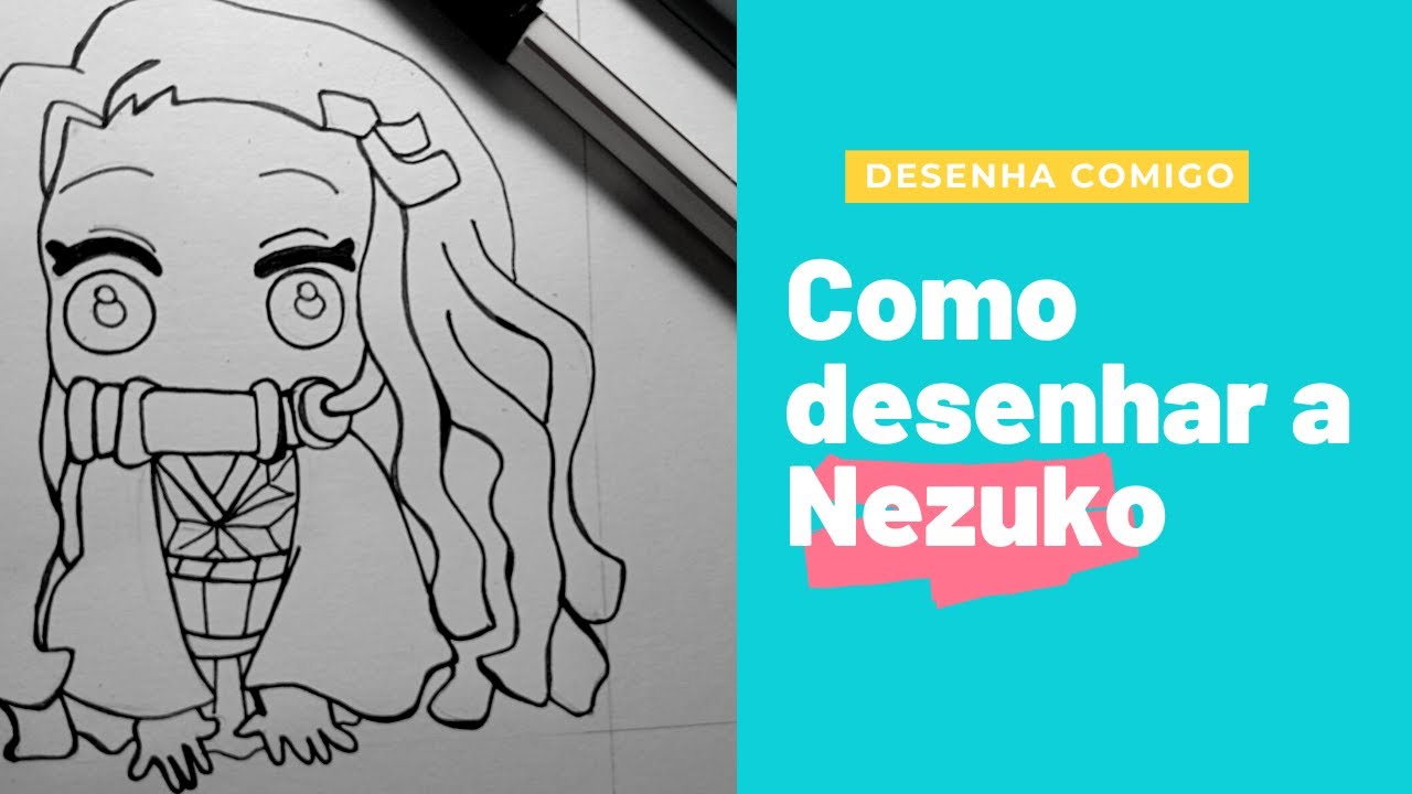 COMO DESENHAR a NEZUKO de DEMON SLAYER passo a passo 