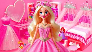 DIY Barbie Dresses 👗 Dress Up Fun + Disney Princess Castle Bedroom 👑
