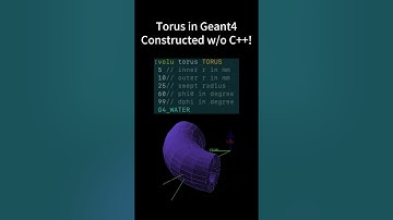 #Geant4 geometry, torus, w/o C++!
