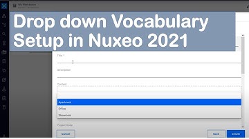 Creating Vocabulary  & Drop down widget Using Nuxeo Studio & Web UI 2021