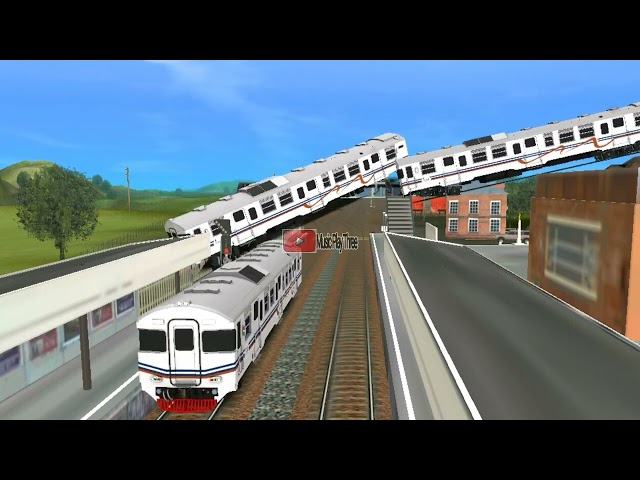 Kereta Api Terbang Melewati Tangga Stasiun | Flying Train Passes Through Station Stairs class=