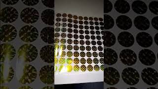 stiker hologram bulat Gold