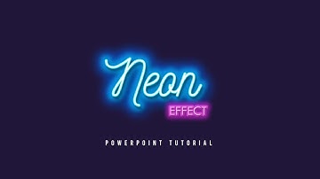 #1 How To Create Neon Text Effect In Powerpoint