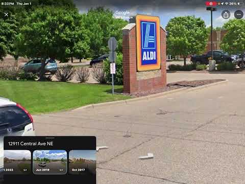 History of Aldi that used to have the food market sign below aldi logo
