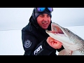 Paul's first time ice fishing for Pike!
