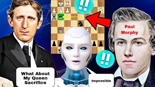 GOLDEN QUEEN SACRIFICE Of All time: Stockfish Analysed Frank Marshall and Paul Morphy's Game | AI
