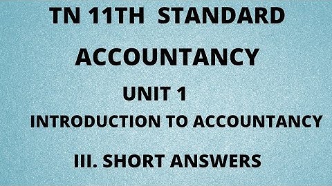 11th accountancy unit 1 book back answers (part -2)(2021-2022)