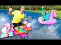 LAST to SINK in Backyard Pool Wins $10,000! (Pond Monster Spotted)