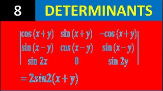 wbchse hs class 12 determinant important question 8 sin2(x+y)