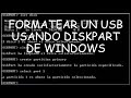 Formatear un USB usando DiskPart en CMD de Windows  para Formatear la computadora ACTUALIZADO 2020