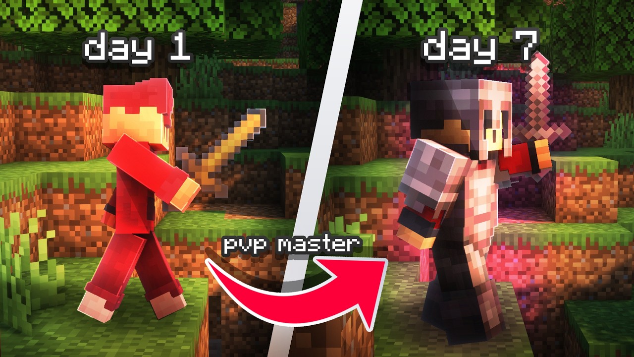 I mastered minecraft pvp in 7 days! - YouTube