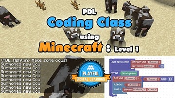 PDL Beginner Coding Camp With Minecraft: Level 1 - The Basics of Programming