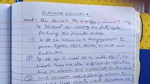 EL301 Astable blocking oscillator & its need by Rattiram GPC neemrana