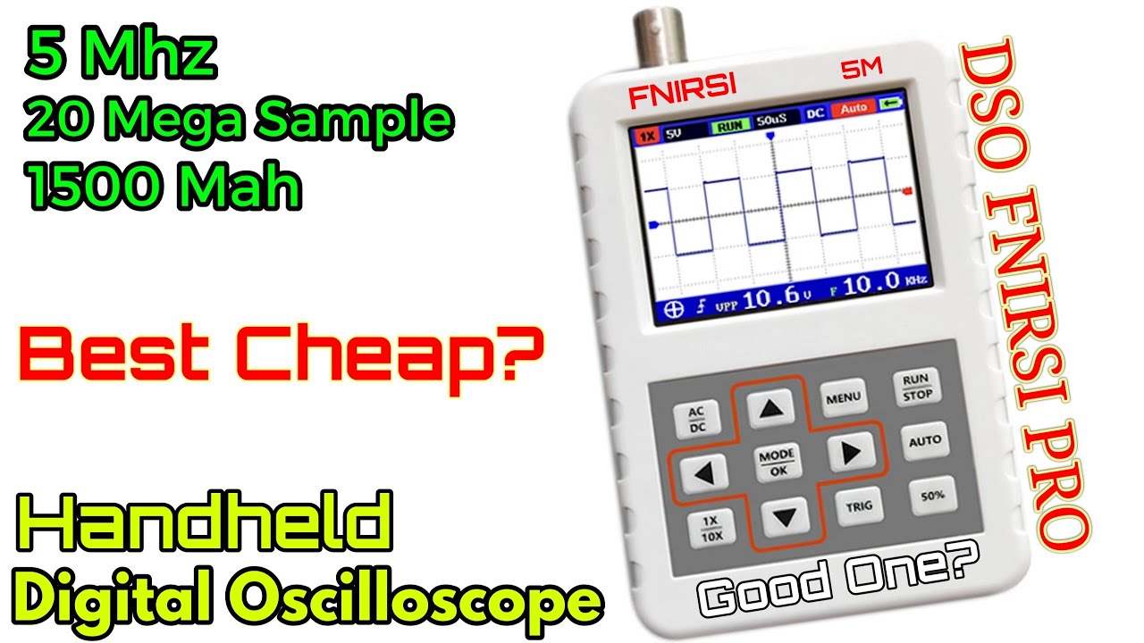 FNIRSI 1013D Digitales LCD Oszilloskop – 5/100MHz Bandbreite, 20MSps, Portabel, DSO, USB