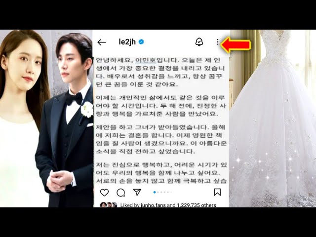 Wow😲 Lee Junho Announces Marriage Plan with Imyoona 2years in dating lead to Marriage class=