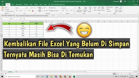 2 Cara Mengembalikan File Excel Yang Belum Di Save