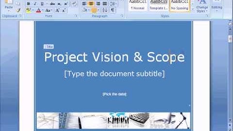 Project Vision and Scope Document