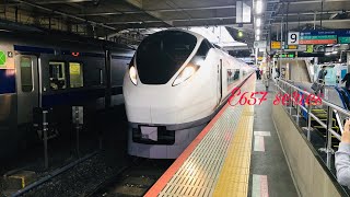 E657系K15編成 特急ときわ72号 品川行き 上野駅発車