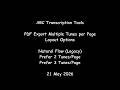 ABC Transcription Tools - PDF Export Multiple Tunes per Page Layout Options